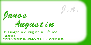 janos augustin business card